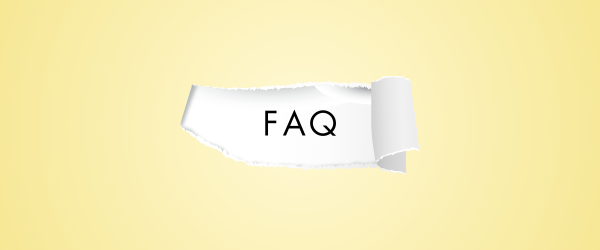 Newsletter Banner Bild mit den Buchstaben FAQ