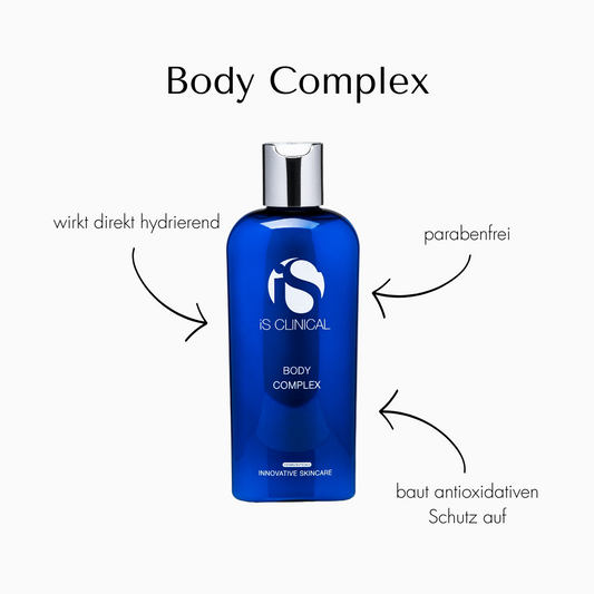 iS Clinical Body Complex wirkt direkt hydrierend